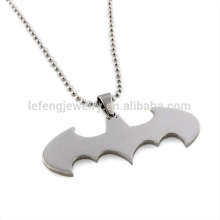 Pingente de morcego barato, design pingente de aço inoxidável, jóias pingente de prata